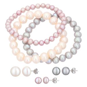 PARURE RÊVE DE DIAMANTS Coffret Argent 925° Perles PARURE RÊVE DE DIAMANTS Coffret Argent 925° Perles