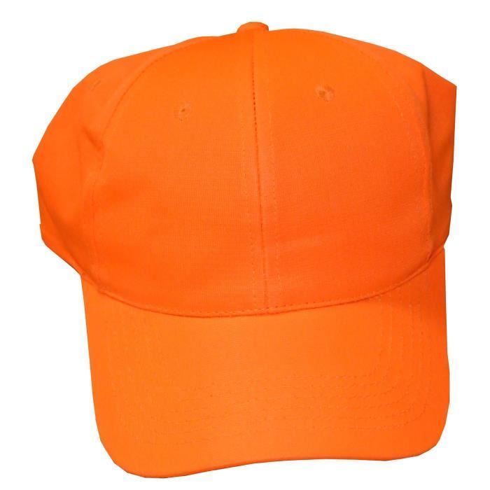 TERRITOIRE CHASSE Casquette Simple Fluo 100 % - Prix pas ...