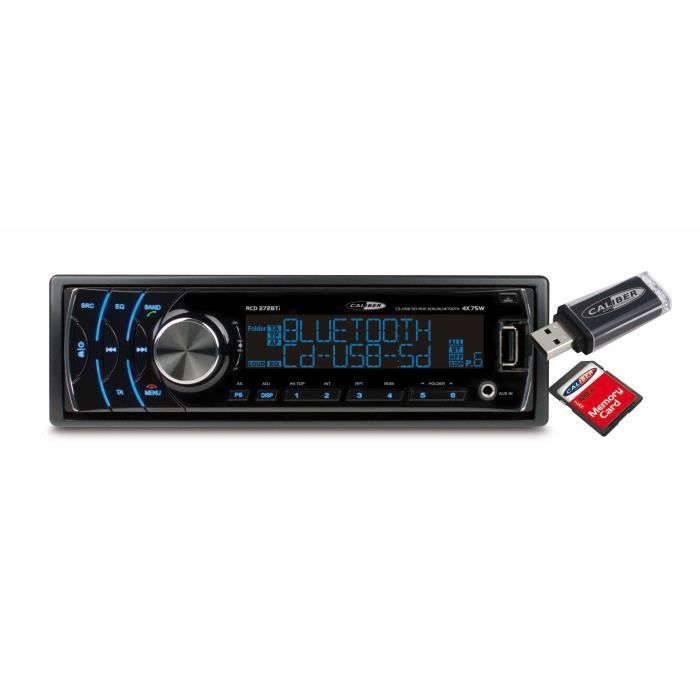 AUTORADIO CD/MP3/USB/SD/BT/ IPOD / IPHONE CALIBER RCD272BTI &Eacute;cran
