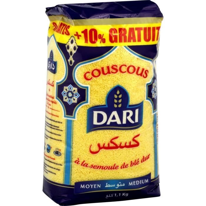 DARI Couscous Moyen 1,1kg Achat / Vente semoule couscous DARI