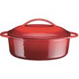 COCOTTE - TERRINE  COCOTTE OVALE 28CM FONTE EMAILLEE ROUGE
