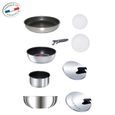 BATTERIE DE CUISINE  TEFAL INGENIO Set 9 pièces inox induction