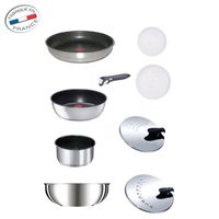 BATTERIE DE CUISINE  TEFAL INGENIO Set de 9 pièces inox induction