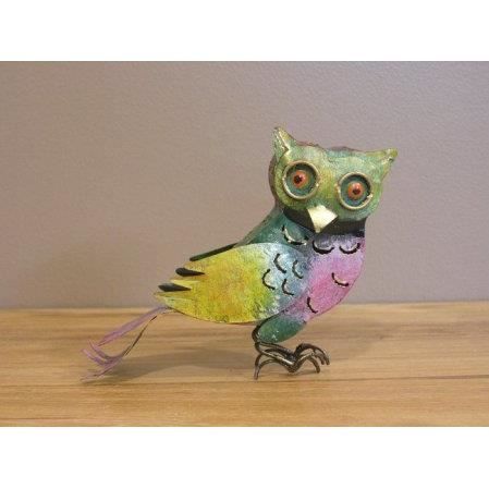 Chouette acier déco ludique 11cm - Achat / Vente objet décoratif Acier