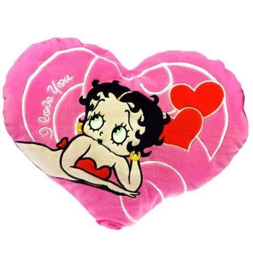 Petit coussin coeur Betty Boop I love you Petit coussin coeur Betty