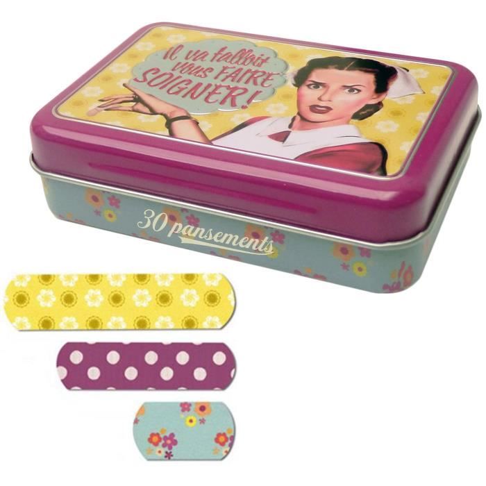 Petite Boîte Garnie De 30 Pansements Humoristiques SOIGNER - À