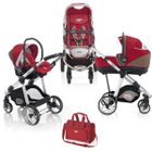 POUSSETTE  BREVI Combinée Trio Ovo Auto Rouge
