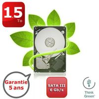 DISQUE DUR INTERNE Seagate 1.5To 64Mo 3.5" Barracuda Green