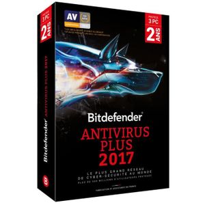Bitdefender Antivirus Plus 2017 - 2 ans 3 PC