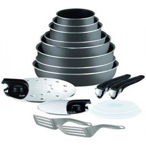 TEFAL INGENIO ESSENTIAL Batterie de cuisine 17 pi?ces L2049002 16-18-20-22-24-26-28cm Tous feux sauf induction