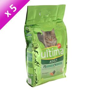 ULTIMA Croquettes au saumon et au riz - Pour chat adulte - (x5)