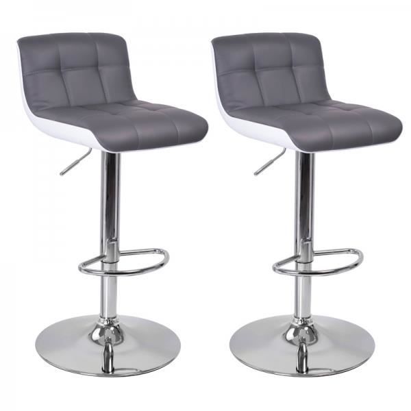 Tabouret De Bar Gris Et Blanc tabouret de bar blanc gris lot de 2 majesty achat Tabouret De Bar Gris Et Blanc tabouret de bar blanc gris lot de 2 majesty achat