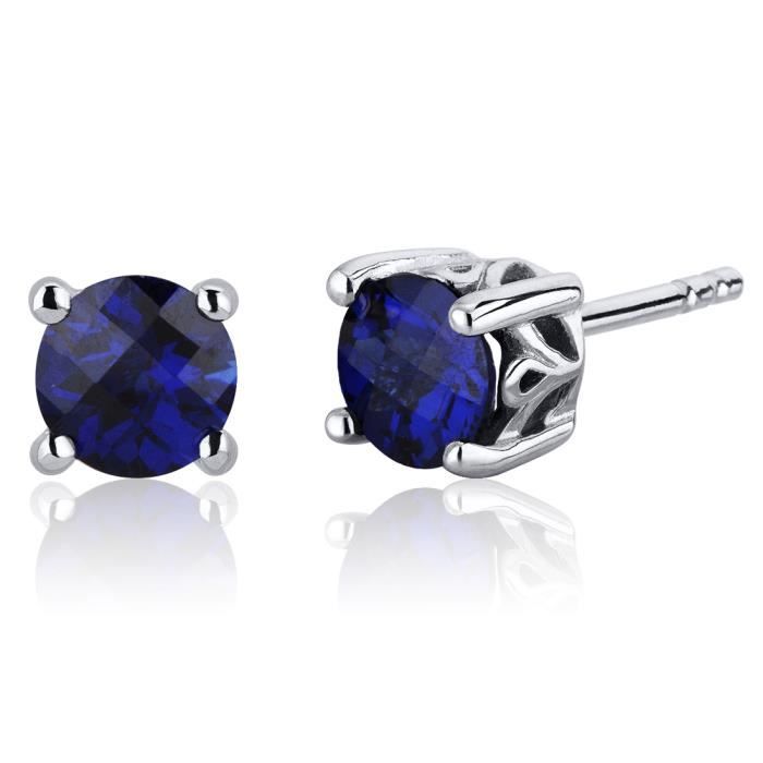 Boucles D'Oreilles Dauphin Argent Sterling 925 Avec Zircon Bleu - Bijou Enfant Fille Cadeau Anniversaire