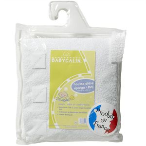 Housse Alèse Molleton 60x120cm - Blanc - Imperméable PU - Rabats Élastiqués - Bébé