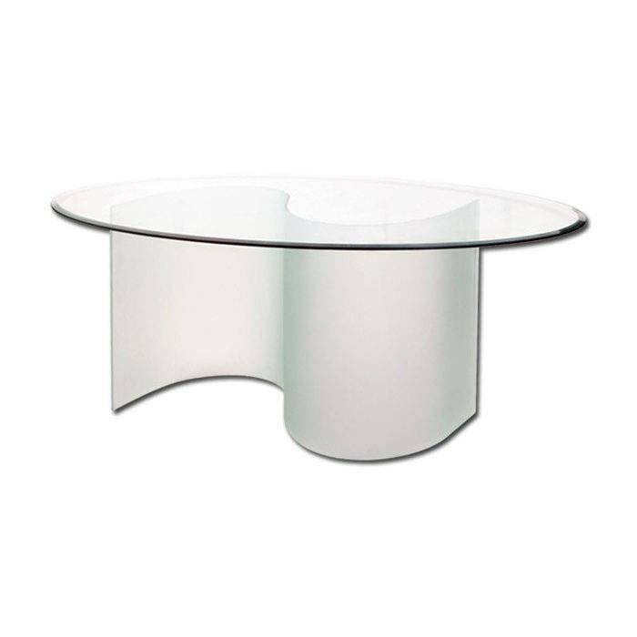 table verre ovale