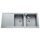 LAVABO - EVIER LUISINA POLKA Gris - 2 bacs + égouttoir