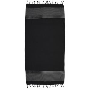 SERVIETTES DE BAIN Fouta Nid d'Abeille 100x200cm NOIR SERVIETTES DE BAIN Fouta Nid d'Abeille 100x200cm NOIR