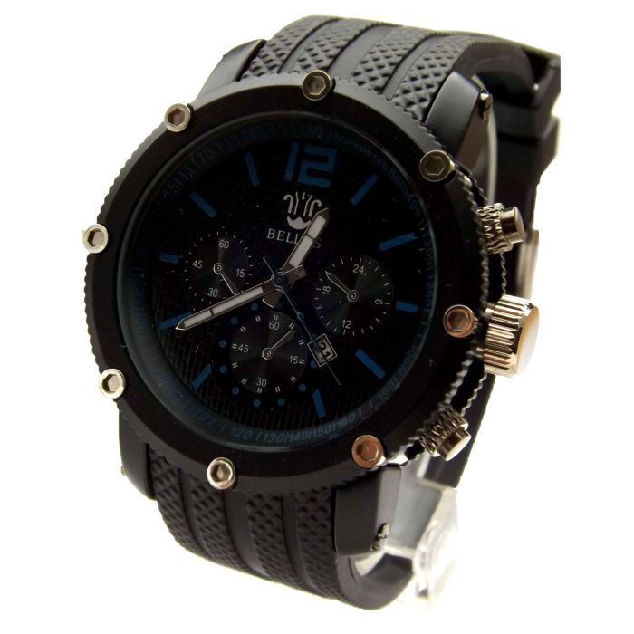montre homme gros cadran design bracelet caoutchou montre homme gros cadran design bracelet caoutchou