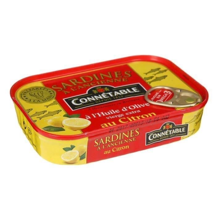 Sardines Citron Huile d'Olive 115g Achat / Vente produit