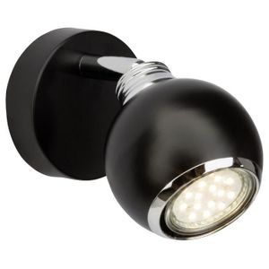 Spot pat?re LED Ina 1xGU10 3W noir et chrome
