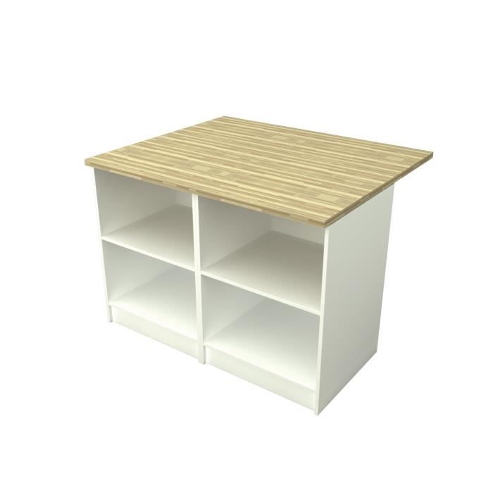 Smart ilot de cuisine l 120x100 cm avec plan de travail inclus ... Cuisine table de Ilot Créatif