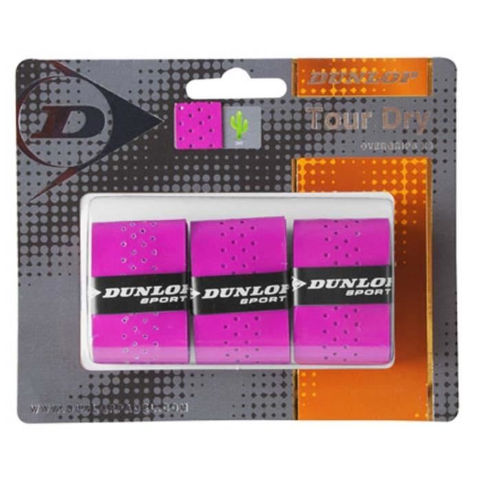 Padel Dunlop Overgrip Tour Dry Pink sur grips Padel Dunlop Overgrip