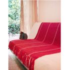 COUVERTURE - EDREDON - PLAID PLAID CHENILLE 110X140 ROUGE