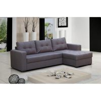 CANAPE - SOFA - BANQUETTE CANAPÉ ANGLE CONVERTIBLE LEO DROITE OU GAUCHE