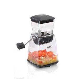 GEFU CUBICO Coupe-dés et coupe-oignons 13900 22cm noir et transparent