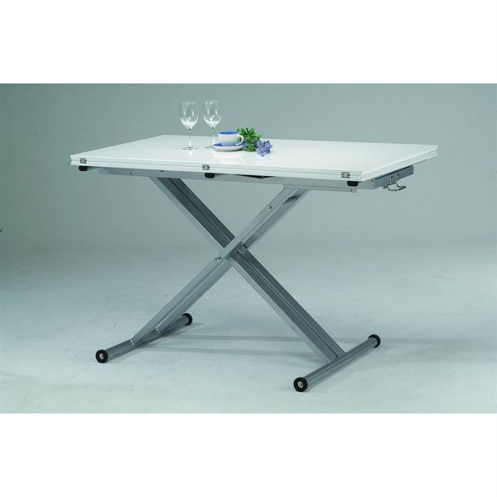 table relevable extensible blanc