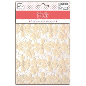 MLLE TOGA Dentelle thermocollant A5 - beige guipure fleur