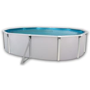PRESTIGIO Piscine ovale en acier avec tapis 550x366x120cm