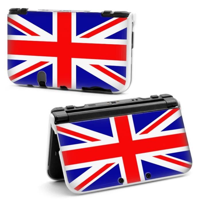 Coque Housse NEW 3DS XL Drapeau UK Anglais Flag London Angleterre Rouge