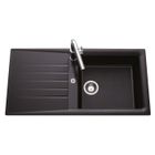 LAVABO - EVIER LUISINA POLKA Noir - Grand bac + égouttoir