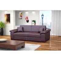 rodeo canape 3 places convertible microfibre choco