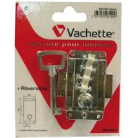 SERRURE - BARILLET - CYLINDRE - CADENAS - VERROUS - ANTIVOL Serrure armoire à pattes - nickelée - 40 mm