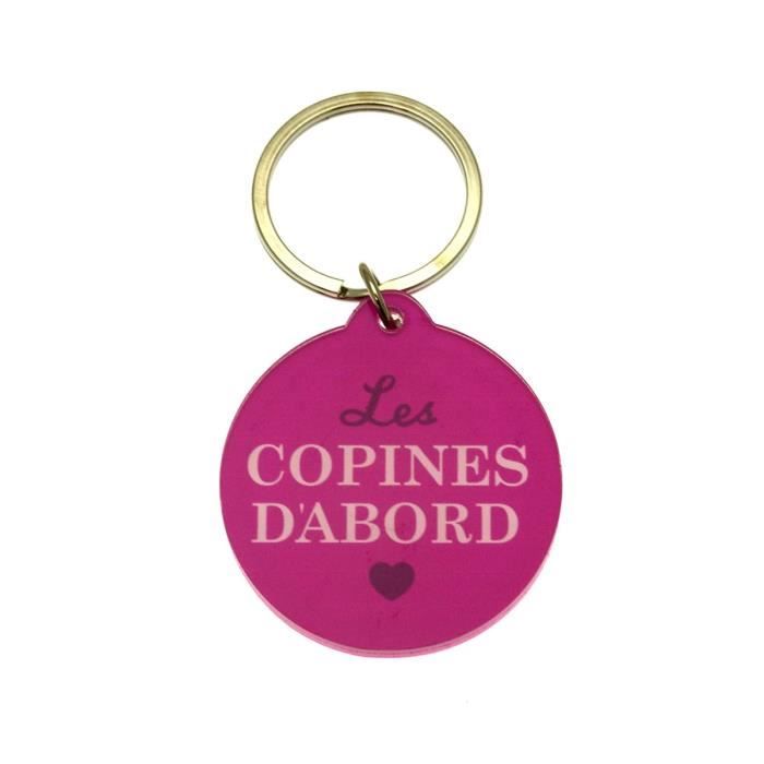 Porte clés plexiglas Les Copines D'abord Porte Clès en plexiglas