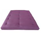 FUTON  Matelas Futon Aubergine en Coton 90x190