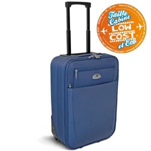 KINSTON Valise Trolley 2 roues 50 cm Bleu
