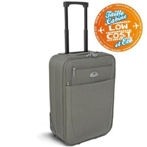 KINSTON Valise Trolley 2 roues 50 cm Gris