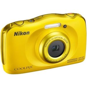 NIKON COOLPIX W100 - Appareil photo numérique compact - Résolution de 13,2Mp - Vidéo Full HD - Etanche jusqu'? 10m - Jaune