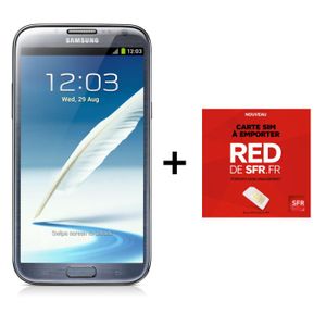 SMARTPHONE Pack Samsung Galaxy Note II + Carte SIM Red SFR.fr SMARTPHONE Pack Samsung Galaxy Note II + Carte SIM Red SFR.fr