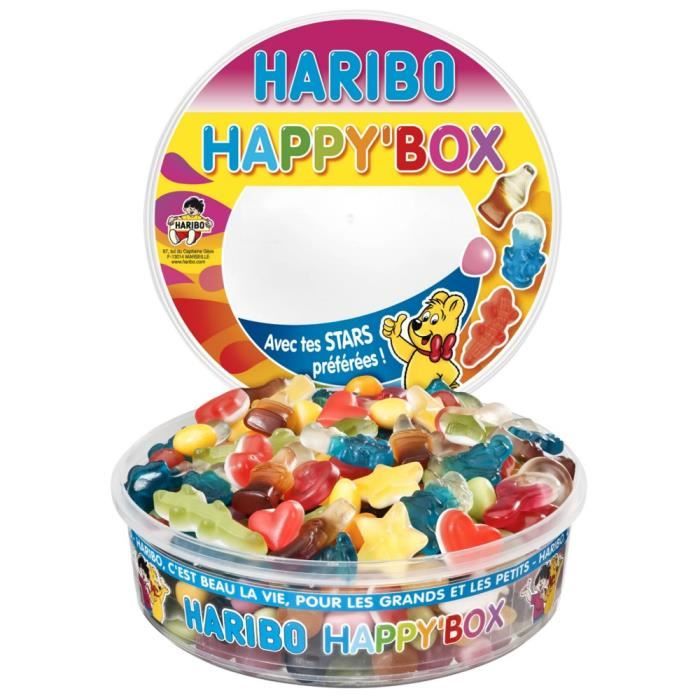 Haribo Happy Box Gelatine De Porc HARIBO HAPPY BOX 600G - Achat / Vente bonbons acidulés HARIBO HAPPY BOX