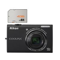 APPAREIL PHOTO NUMERIQUE Appareil photo NIKON S6200 Noir + carte SD 4 Go