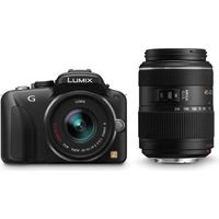 APPAREIL PHOTO NUMERIQUE PANASONIC G3 14-42+45-200 noir
