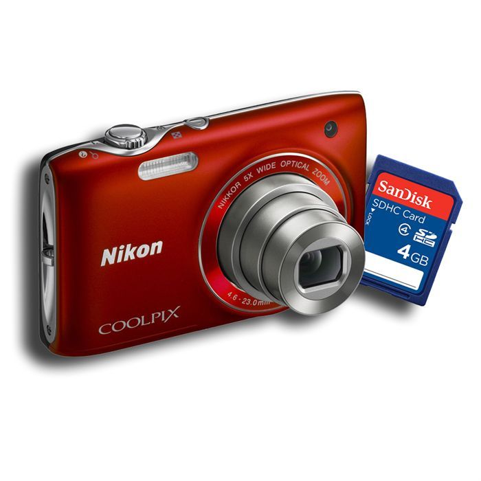 NIKON COOLPIX S3100 rouge + SD pas cher Achat /