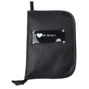 BABY ON BOARD Pochette Carnet de Santé Faux Cuir Noir