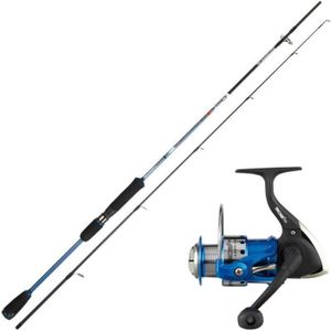 Ensemble Canne Aqualia R 3M80 + Moulinet Spinny 201Fd Bleu