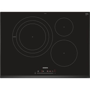 SIEMENS EH751FDB1E Table de cuisson induction - 3 foyers - 7400 W - L71 x P52,2cm - Rev?tement verre - Noir