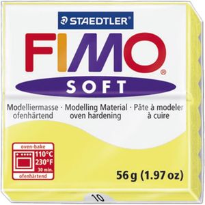 STAEDTLER Pâte ? modeler ? cuire Fimo Soft bloc 56 g limon